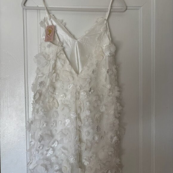 STORIA White 3D Floral Mini Dress – Size Small - Picture 5 of 5